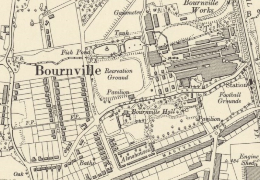 Birmingham - Bournville Sports Stadium : Map credit National Library of Scotland